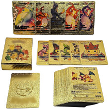 Anime Cards Set Gold Foil Cards Cartoon Game Cards