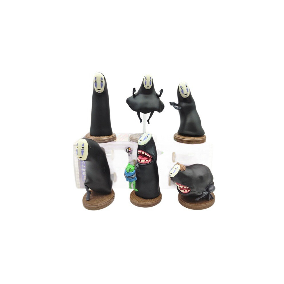 Spirited Away No Face Man MúLtiples Modelos De Postura DecoracióN De Escritorio Conjunto Adorno-image