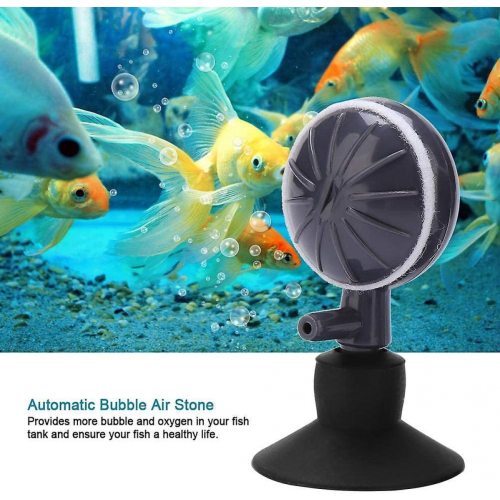 2 Pcs Rotating Air Stone Disc with Suction Cups, Adjustable Bubble Diffuser for Aquarium Oxygenation 1