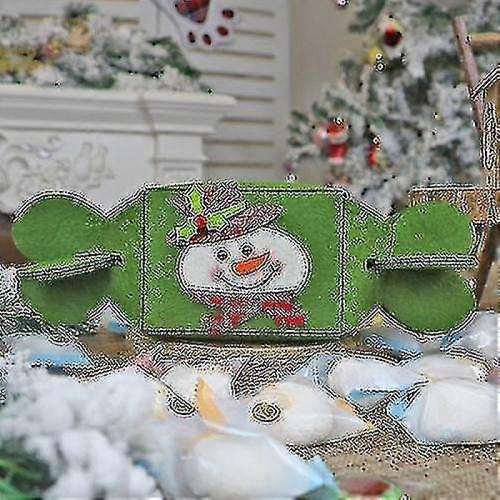 4 Pcs Folding Non-Woven Candy Gift Bag, Creative Snowman Christmas Decoration Packaging