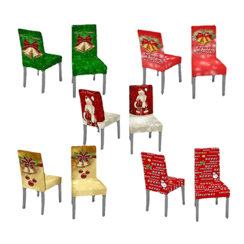 5-Piece Christmas Table Set with Chairs, Tea Table, Tablecloth, Covers, Printed Dinner Flag, Dust-Proof 2