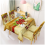 5-Piece Christmas Table Set with Chairs, Tea Table, Tablecloth, Covers, Printed Dinner Flag, Dust-Proof 5