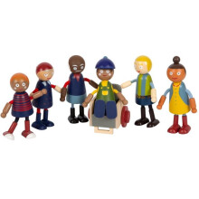 Piccola azienda di piedini - Famiglia di bambole con sedia a rotelle - LEGLER