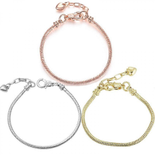 2025 Popular 3mm Snake Bone Lobster Clasp DIY Beaded Pendant Set 19cm Accessories