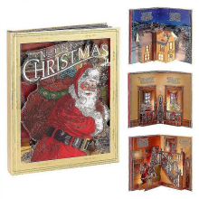 3D 'The Night Before Christmas' Pop-Up Book with Light and Sound, 100% New Picture Book Gift