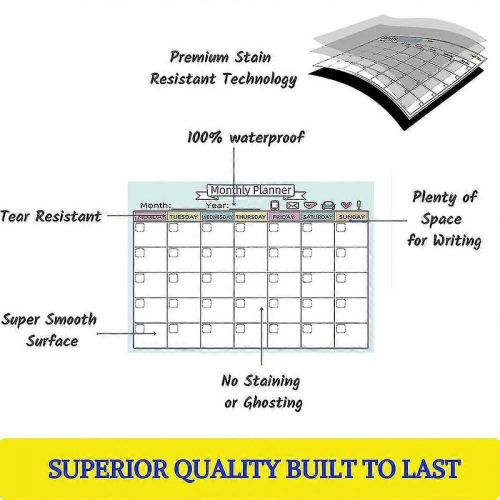 Magnetic Vertical Dry Erase Refrigerator Calendar 2