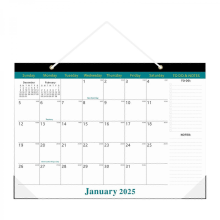 English Wall Calendar YO Coil Simplified 365-Day Countdown Jan 2025 to Jun 2026 Multi-color