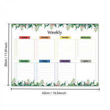 Magnetic Monthly Weekly Calendar Refrigerator Blackboard Schedule 8ml Multi-color