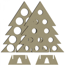 Red Wood Advent Christmas Calendar Wine Rack for Home Entertaining