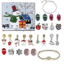 Christmas Ornaments Red Calendar Gift DIY Beaded Blind Box Christmas Bracelet