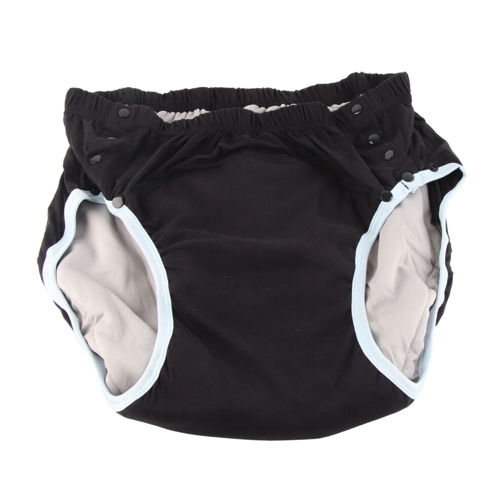 Black Washable Adult Diaper Leakproof Comfortable Pure