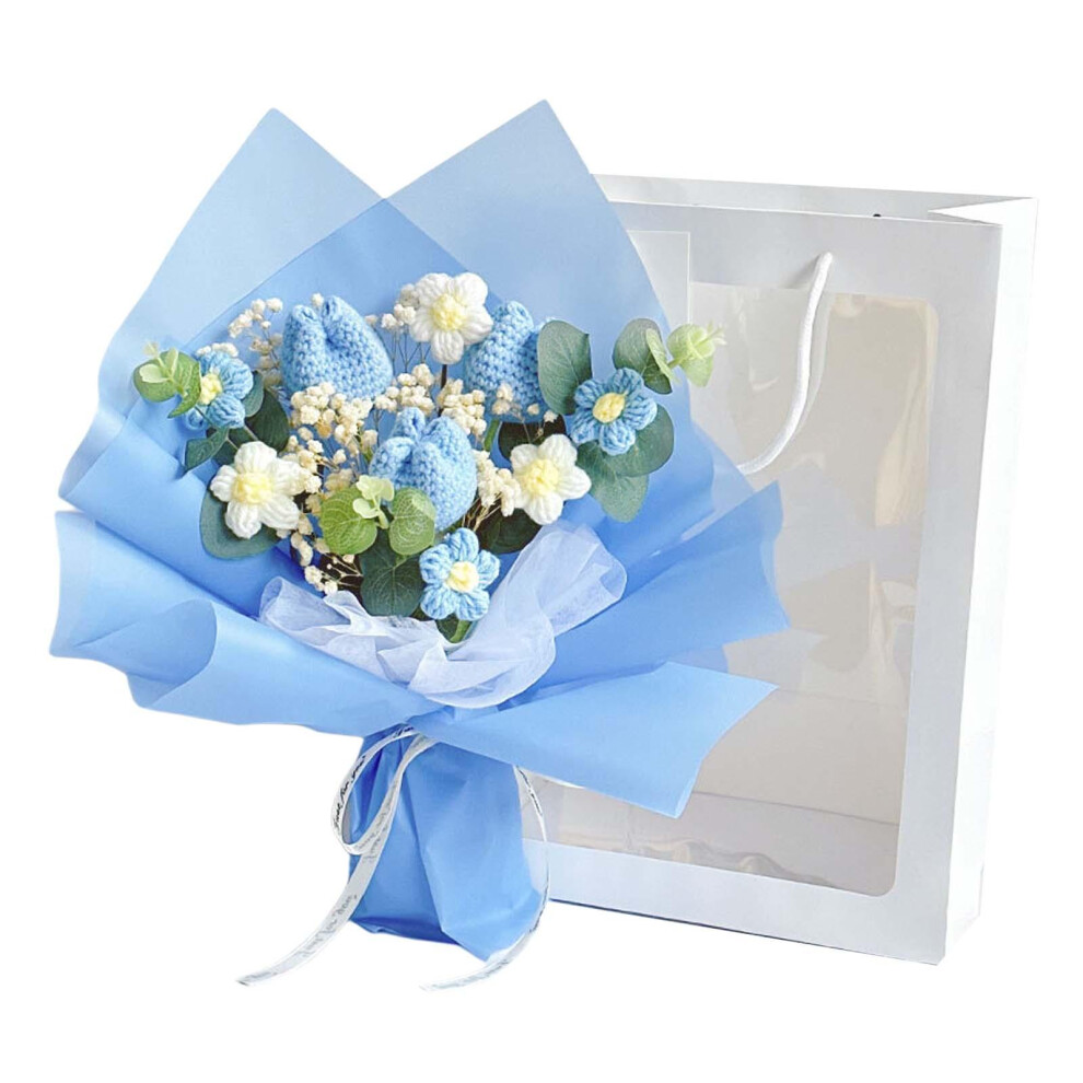 Completed Crochet Flowers Bouquet for Home Wedding Decoration DIY Home-image-OPC-PJTTSF8-NEW