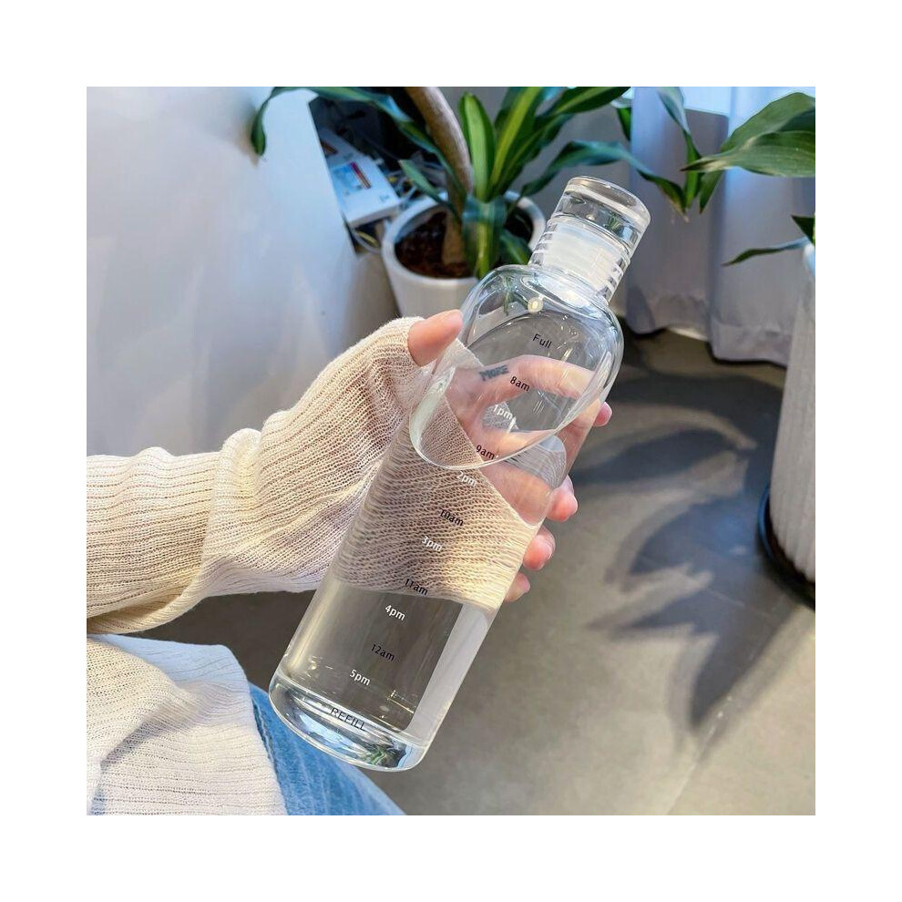 (Clear, 750ml) Clear Water Bottle, Portable Large Capacity Sports Drinking Cup with Lid, Water Bottle for Outdoor Sports & Fitness, Christmas Gift-image-OPC-PJTTSXT-NEW