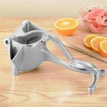 (Silver, 1 Count) Manual Fruit Juicer, Household Small Fruit Press Juicer, Stainless Steel Lemon Pomegranate Press Juicer, Modern Fruit & Vegetable Utensils
