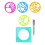 Children Plastic Geometric Ruler Template Spiral 7