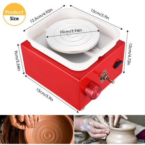 Pottery Wheel, Pottery Wheel Electric 2000 Rpm, Speed Adjustable, Red 1