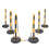 6PCS Traffic Cones Adjustable Delineator Post W/ Fillable Base 1
