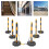 6PCS Traffic Cones Adjustable Delineator Post W/ Fillable Base 6