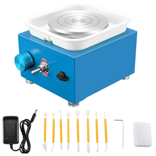 Pottery Wheel, Pottery Wheel Electric 2000 Rpm, Speed Adjustable, Blue