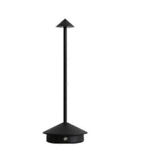 Zafferano Pina Pro - Dimmable aluminum LED table lamp, IP54 protection, indoor/outdoor use, plug base, H29cm, EU plug - Corten-Wellngs-WELLNESS