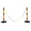 6PCS Traffic Cones Adjustable Delineator Post W/ Fillable Base 9