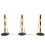 6PCS Traffic Cones Adjustable Delineator Post W/ Fillable Base 7