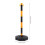 6PCS Traffic Cones Adjustable Delineator Post W/ Fillable Base 2