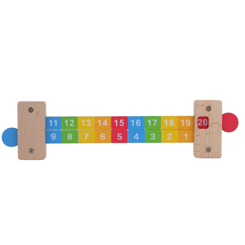 Digital Numbers Decomposition Ruler Colorful