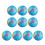 10pcs Globe Squeeze Stress Spongy Balls World 9