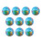 10pcs Globe Squeeze Stress Spongy Balls World 1