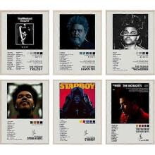 Set of 6 The Weeknd Posters, Covers, Music Posters, The Weeknd Album Cover Pattern, Art Decoration, Print 20 x 25 cm