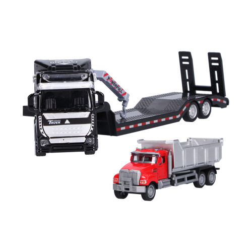 1:50 Engineering Trailer Model Toys Movable Arm 1