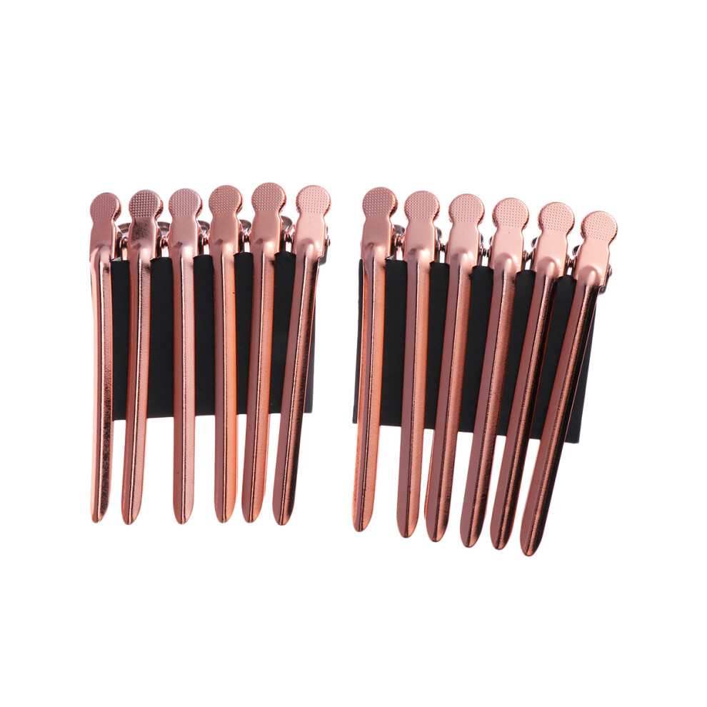 Totority Unisex 12Pcs Salon Hair Clips Duckbill Clip For Hair Styling And Perm