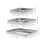 Food Tray Toaster Oven Pan Silver Kitchenware Grilling 3pcs 2