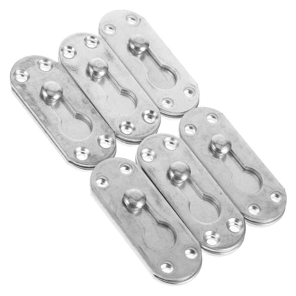 Bed Fittings Hardware Iron Silver 6 Sets-image-OPC-PJTV8K9-NEW