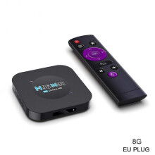 (EU plug,1G8G)Easy Using Dual Band WIFI Smarts TV Box Household High-Gain Medias Player for Android-System
