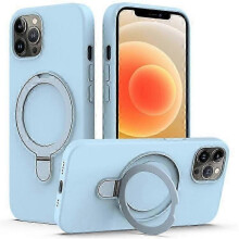 (Azure)Compatible For iPhone 12 / 12 Pro Case Kickstand Phone Cover Compatible with MagSafe