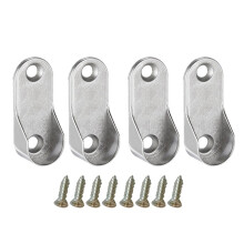 12Pièces Supports De Tringle À Vêtements Métal Argenté Pour Placard