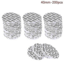 (40mm-200pcs)200pcs Self-Adhesive Foam Pressure Sensitive Seal Cap Lining Tamper Resistant Seals for Cosmetic Jar Bottle Pot 20mm-82mm Caps