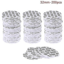 (32mm-200pcs)200pcs Self-Adhesive Foam Pressure Sensitive Seal Cap Lining Tamper Resistant Seals for Cosmetic Jar Bottle Pot 20mm-82mm Caps