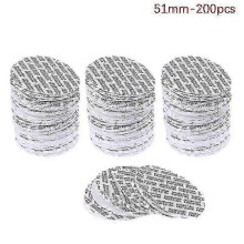 (51mm-200pcs)200pcs Self-Adhesive Foam Pressure Sensitive Seal Cap Lining Tamper Resistant Seals for Cosmetic Jar Bottle Pot 20mm-82mm Caps