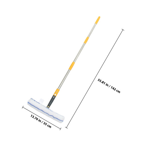 Car Window Squeegee With Handle Yellow 1 Set 56x14in 1