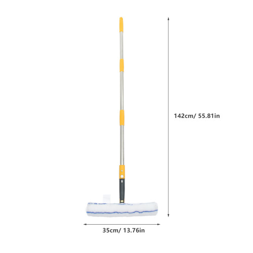 Car Window Squeegee With Handle Yellow 1 Set 56x14in 2