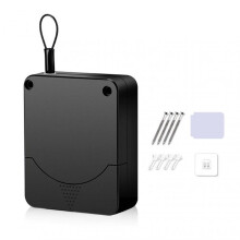 (4 Generations,Black)Auto Retractable Pull Cord Door Closer Strong Stretching Door Closing Tool For Home Room Doors
