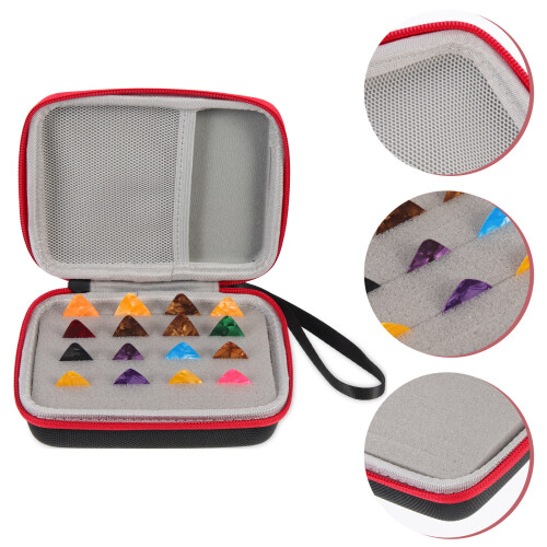 1Set Durable Eva Guitar Pick Storage Holder Portable Multi-Color Case 2