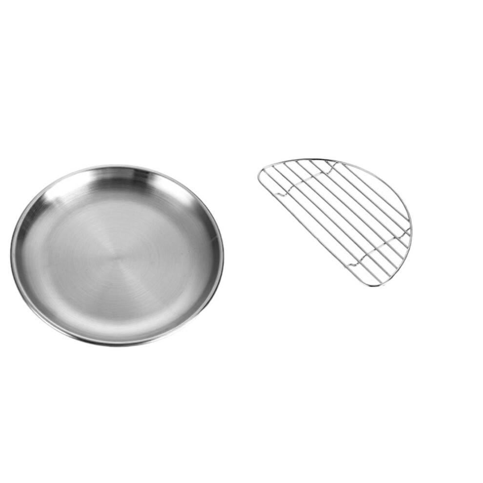 2 Pcs Stainless Steel Platter For Food Serving At Restaurants-image-OPC-PJTW7Z7-NEW