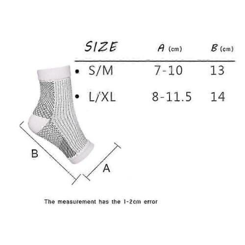 (S-M,Black)Neuropathy Compression Ankle 360 Arch Support Adjustable Socks For Elders 1