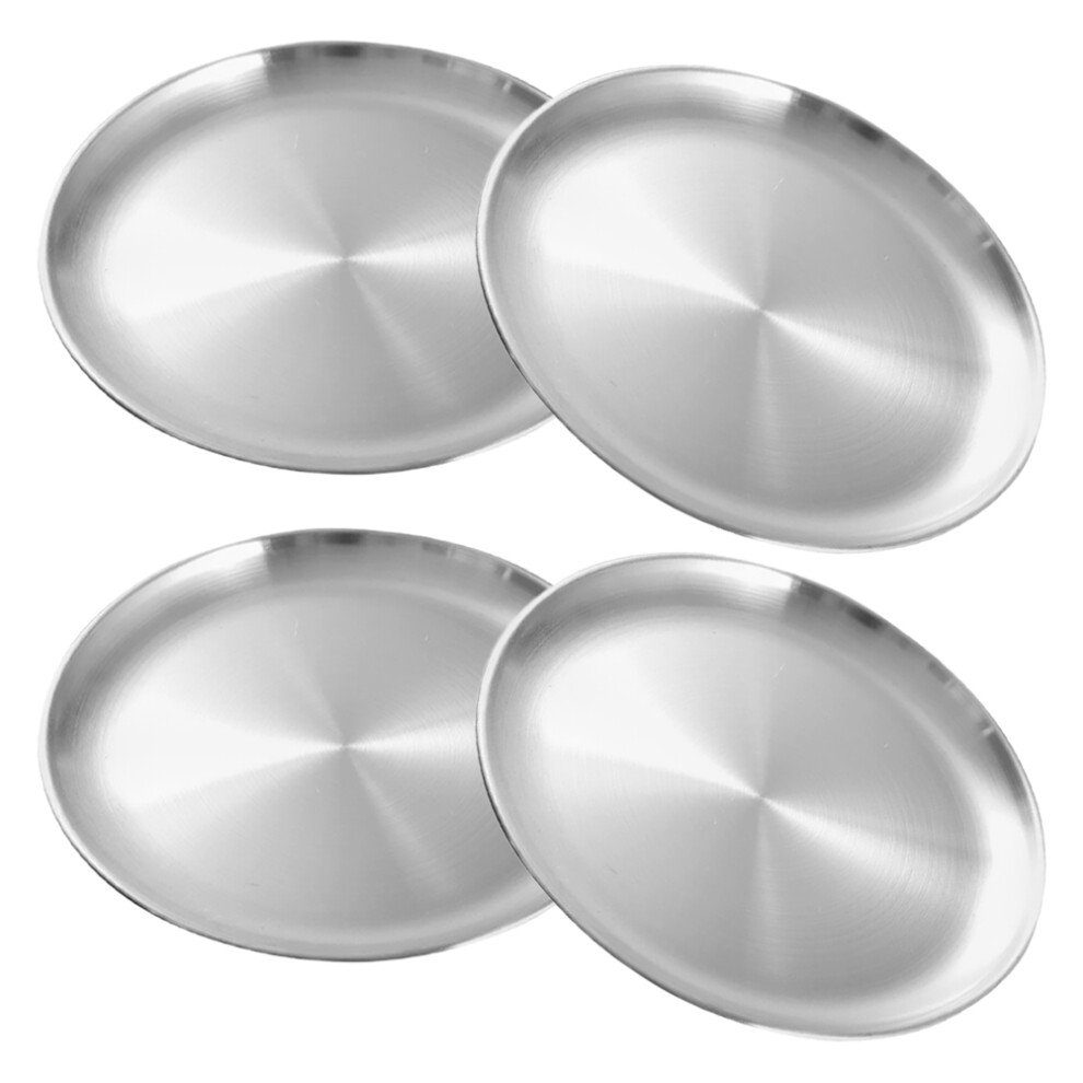 Travel Plate Stainless Steel Plates Backyard Bbq 4pcs-image-OPC-PJTWD9S-NEW