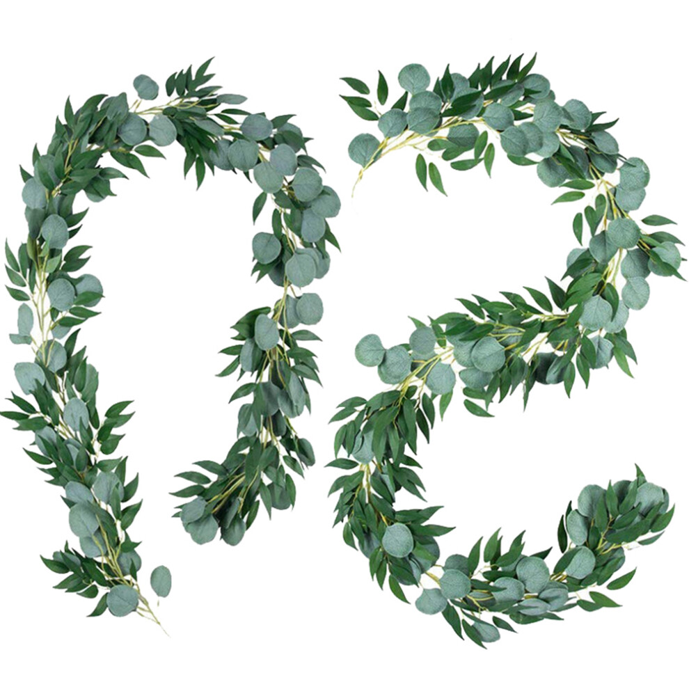 2 Pcs Artificial Eucalyptus Decoration Plants Outdoor Green-image-OPC-PJTWDQJ-NEW