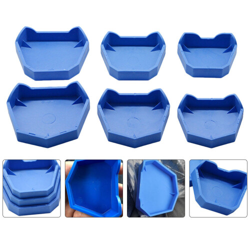 Plaster Mold Base 6pcs Blue Silicone For Tray Storage 2